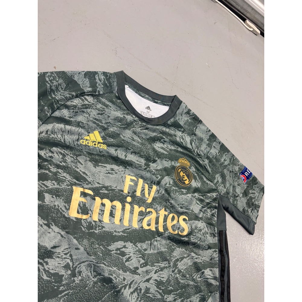 Adidas Real Madrid 2019-20 Third Jersey Green Gold Fly Emirates Mens Medium
